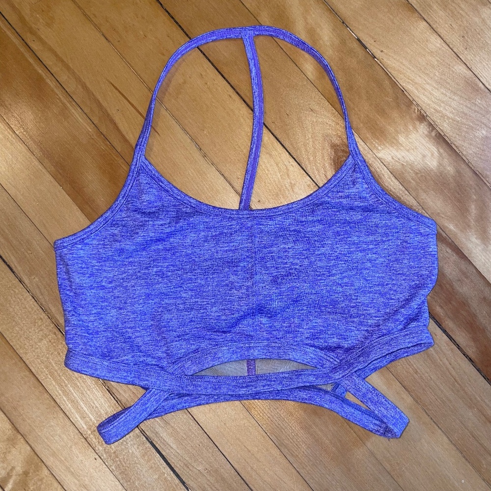 FREE PEOPLE MOVEMENT NWOT Infinity Sports Bra Yoga Dance Gym Violet Heather